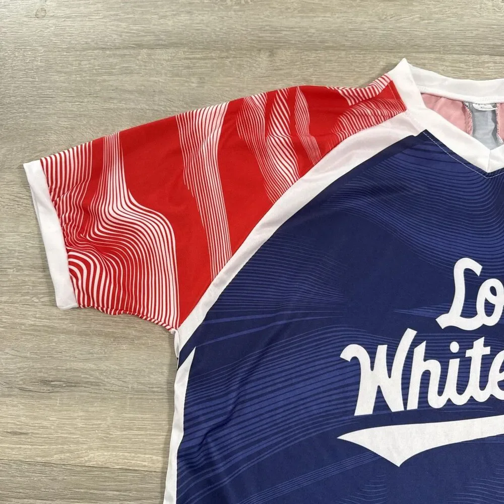 Chicago White Sox Jersey Los White Sox Soccer Men's Blue Red XL Polyester